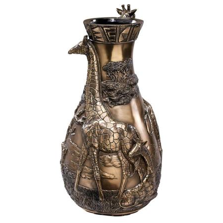 DESIGN TOSCANO Giraffes of the Savanna Sculptural Vase WU72002